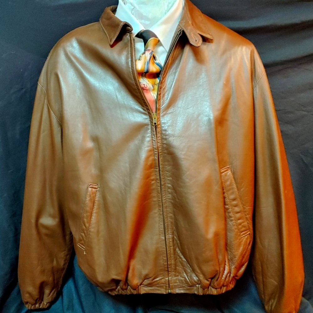 Men's Polo Leather Jacket
